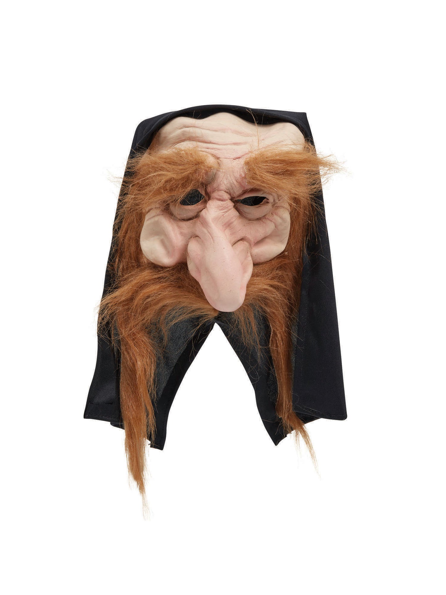 Rubies Gnome Maske mit Kapuze und Bart braun für Erwachsene