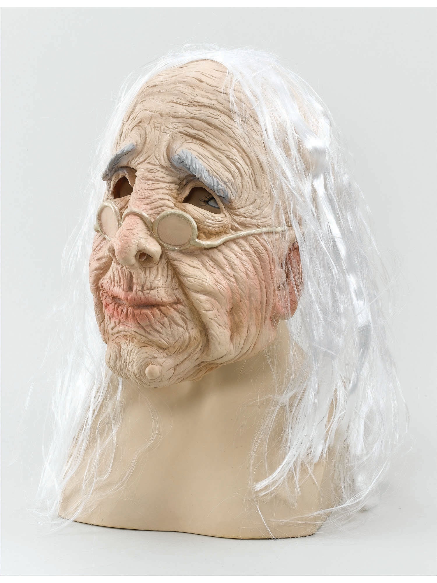 Rubies Old Woman Maske mit Haaren für Erwachsene – Produktansicht