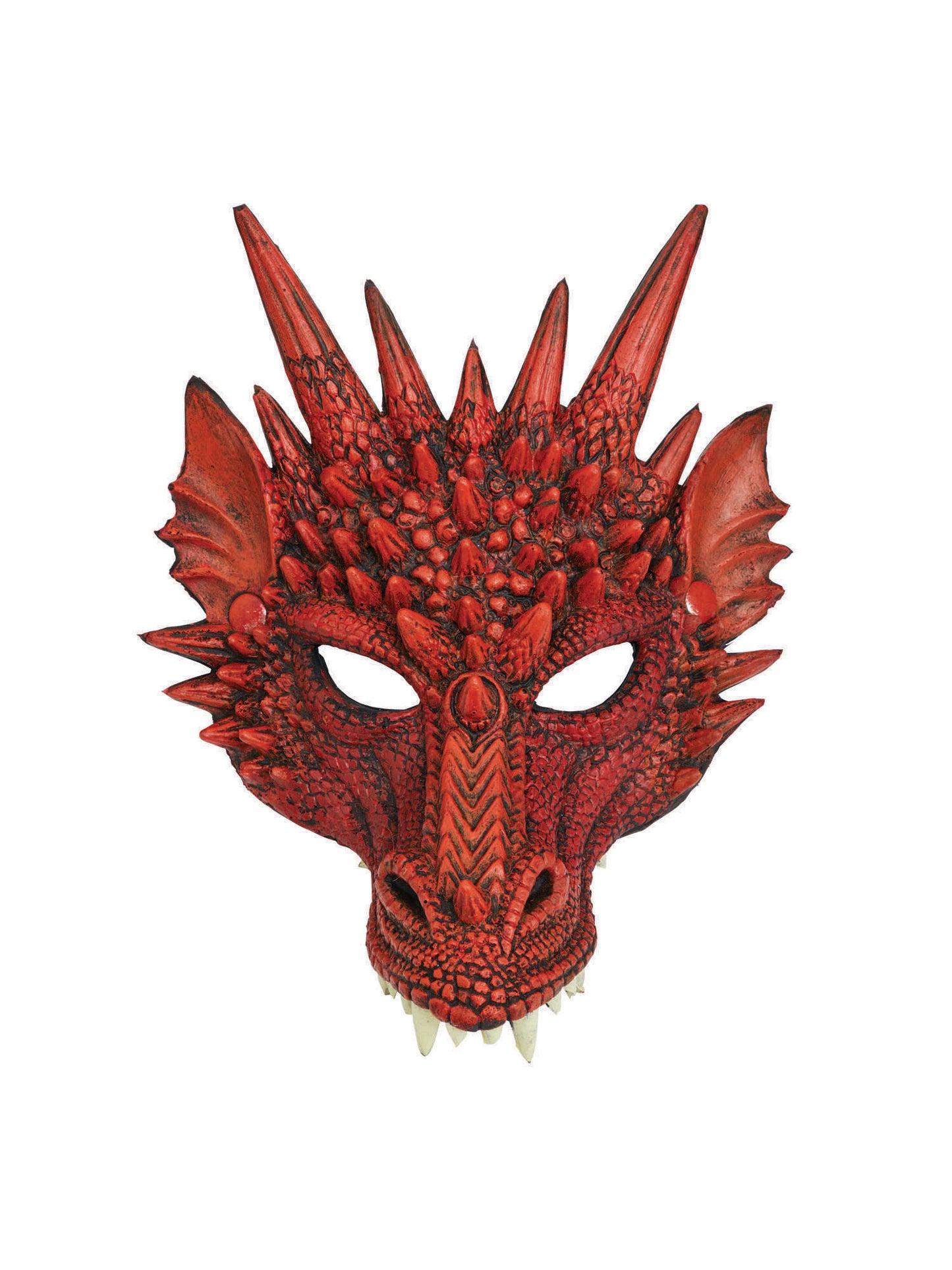 Rubies Dragon Maske Rot Gummimaske für Erwachsene – Produktansicht