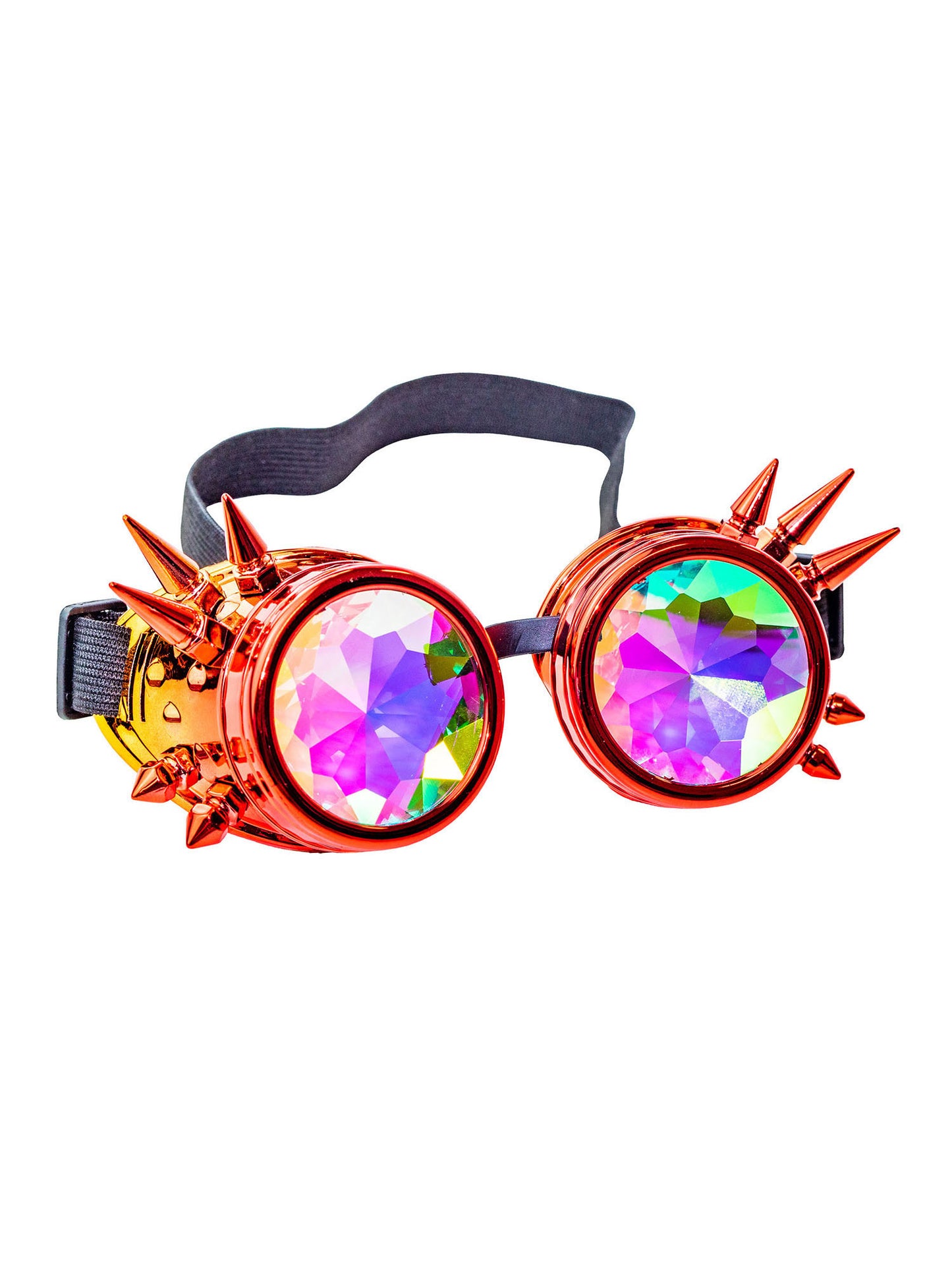 Rubies Kaleidoscope Goggles Rot Orange Kostümbrille – Produktansicht