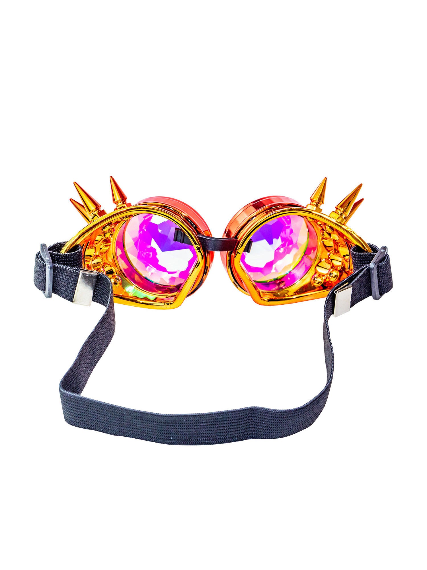 Rubies Kaleidoscope Goggles Rot Orange Kostümbrille – Detailansicht