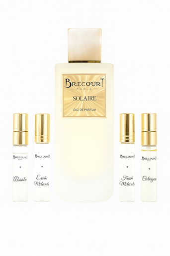 BRECOURT BRECOURT Solaire Eau de Parfum 100 ml mit 4 x 6 ml Reisegrößen Set Parfüm