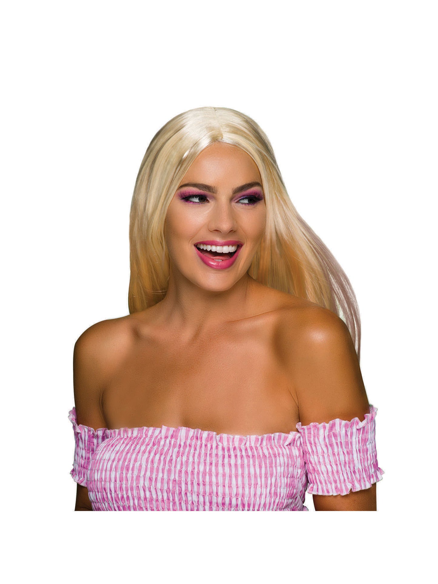 Rubies Long Blonde blonde Perücke für Erwachsene – Detailansicht
