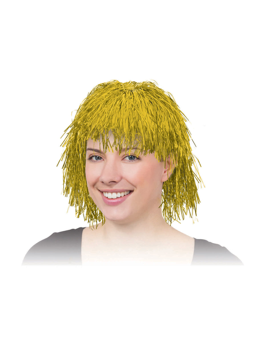 Rubies goldene Tinsel-Perücke für Erwachsene – Produktansicht