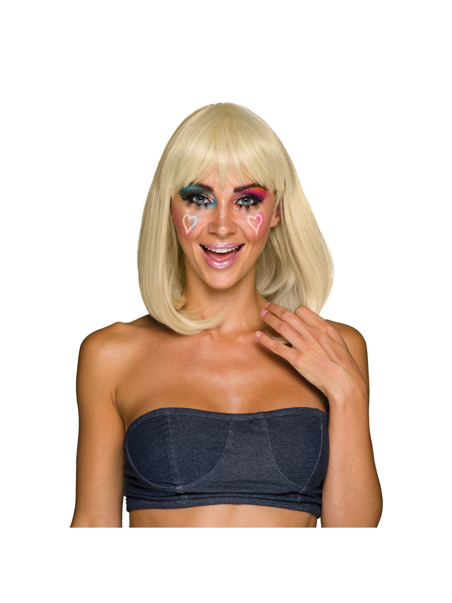 Rubies Peggy Sue blonde Perücke für Erwachsene – Detailansicht