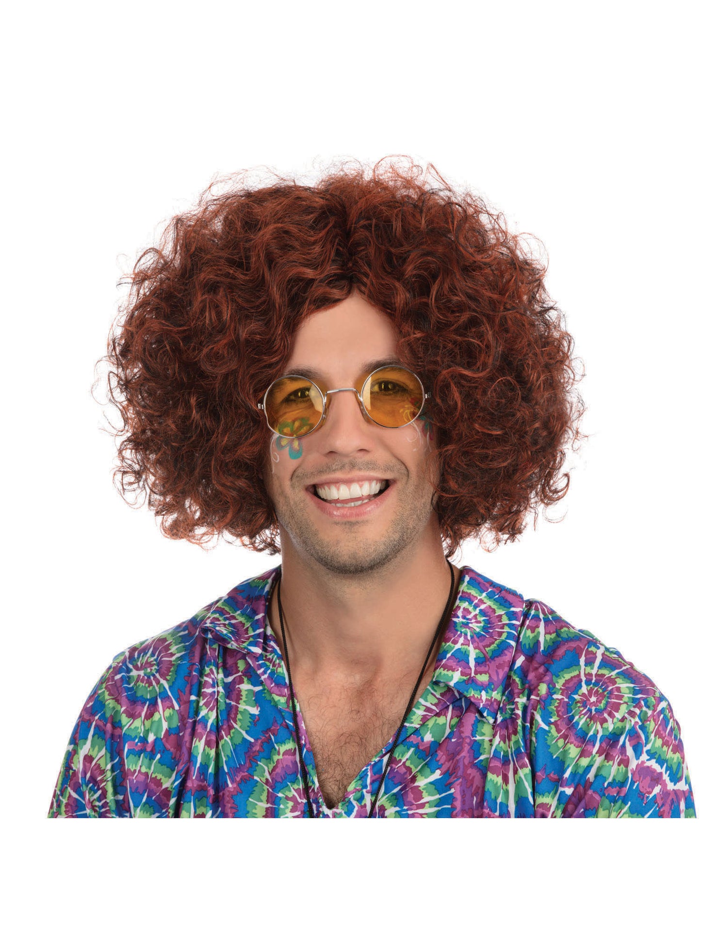 Rubies Hippy Man Perücke braun schwarz für Erwachsene – Produktansicht