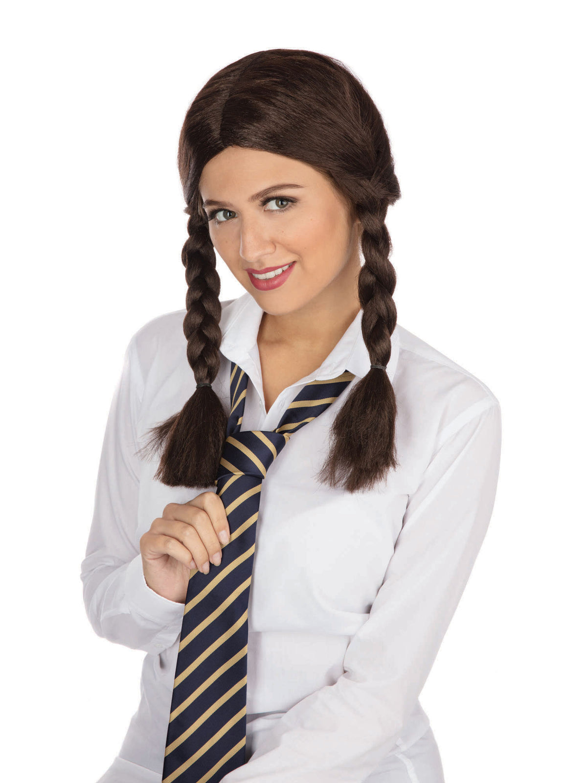 Rubies Schoolgirl Perücke Brown für Erwachsene
