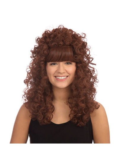 Rubies Curly Long Ginger Perücke – lange lockige Ginger-Perücke für Erwachsene – Produktansicht