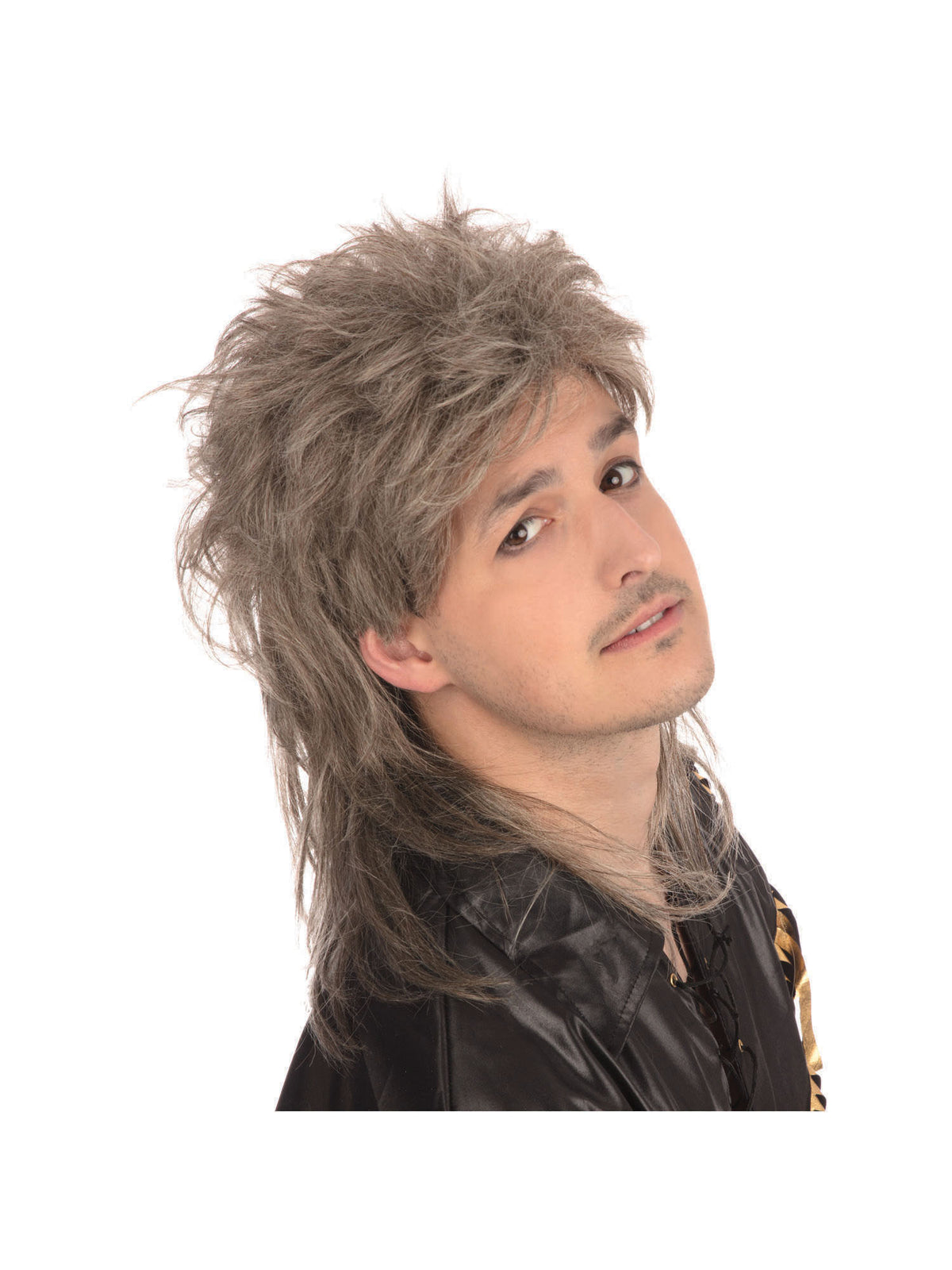 Rubies Mullet Perücke Deluxe Braun Blond für Erwachsene – Produktansicht