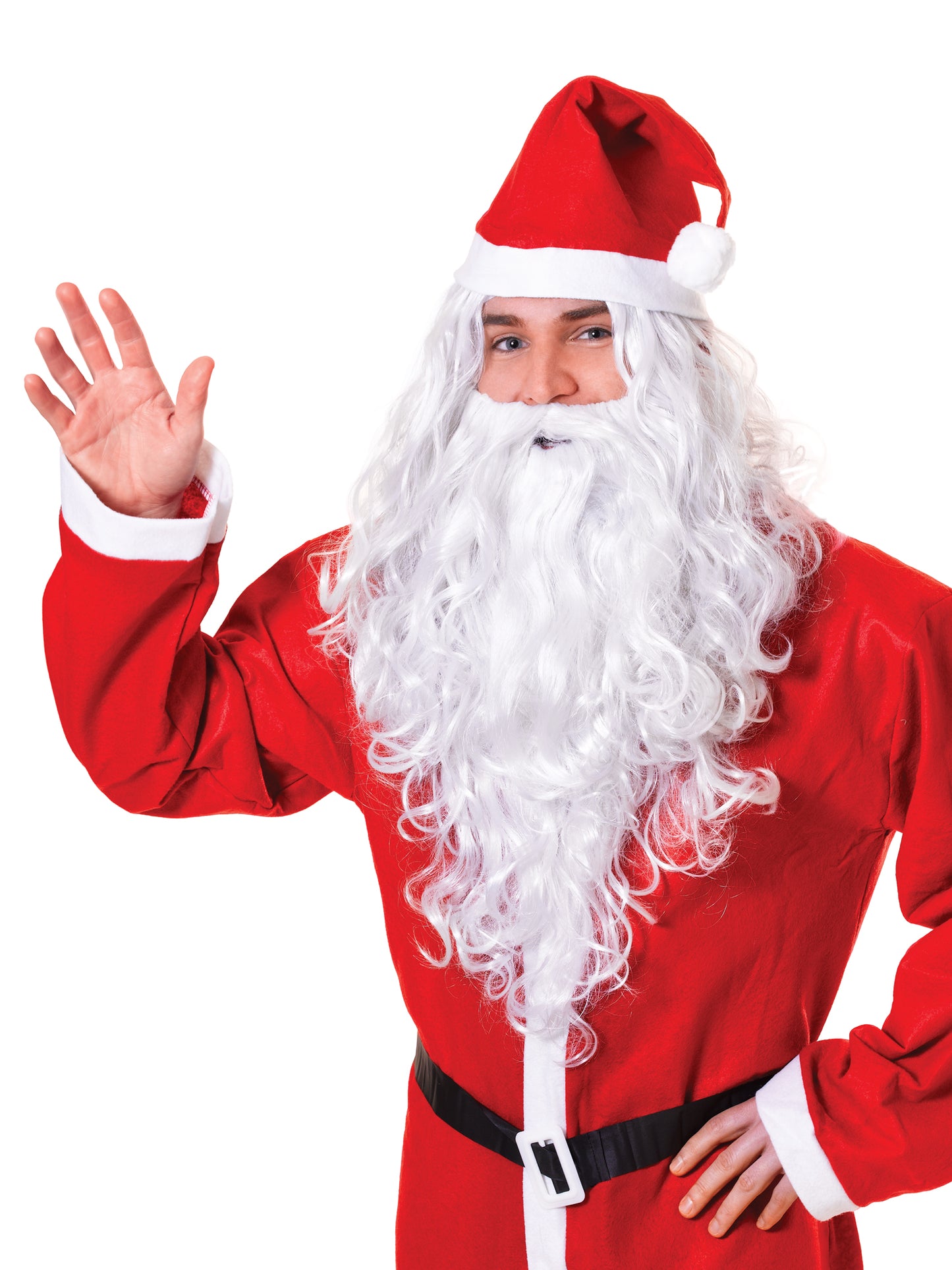 Rubies weisse Santa-Zauberer-Perücke mit Bart für Erwachsene – Produktansicht
