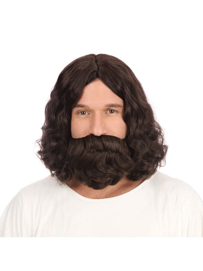 Rubies Hippy Jesus Perücke mit Bart Set für Erwachsene – Produktansicht
