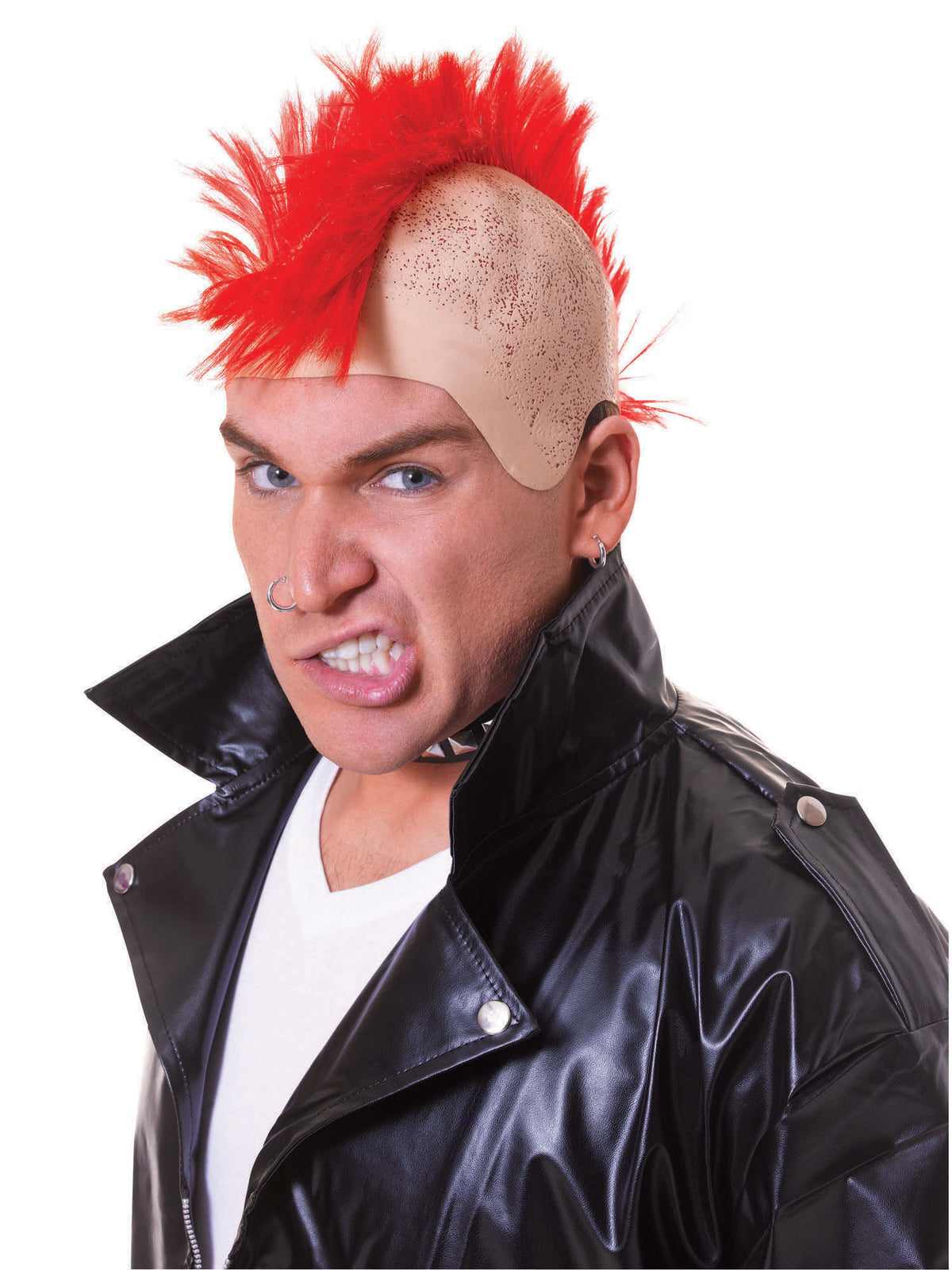 Rubies Mohican Perücke mit rotem Haar für Erwachsene