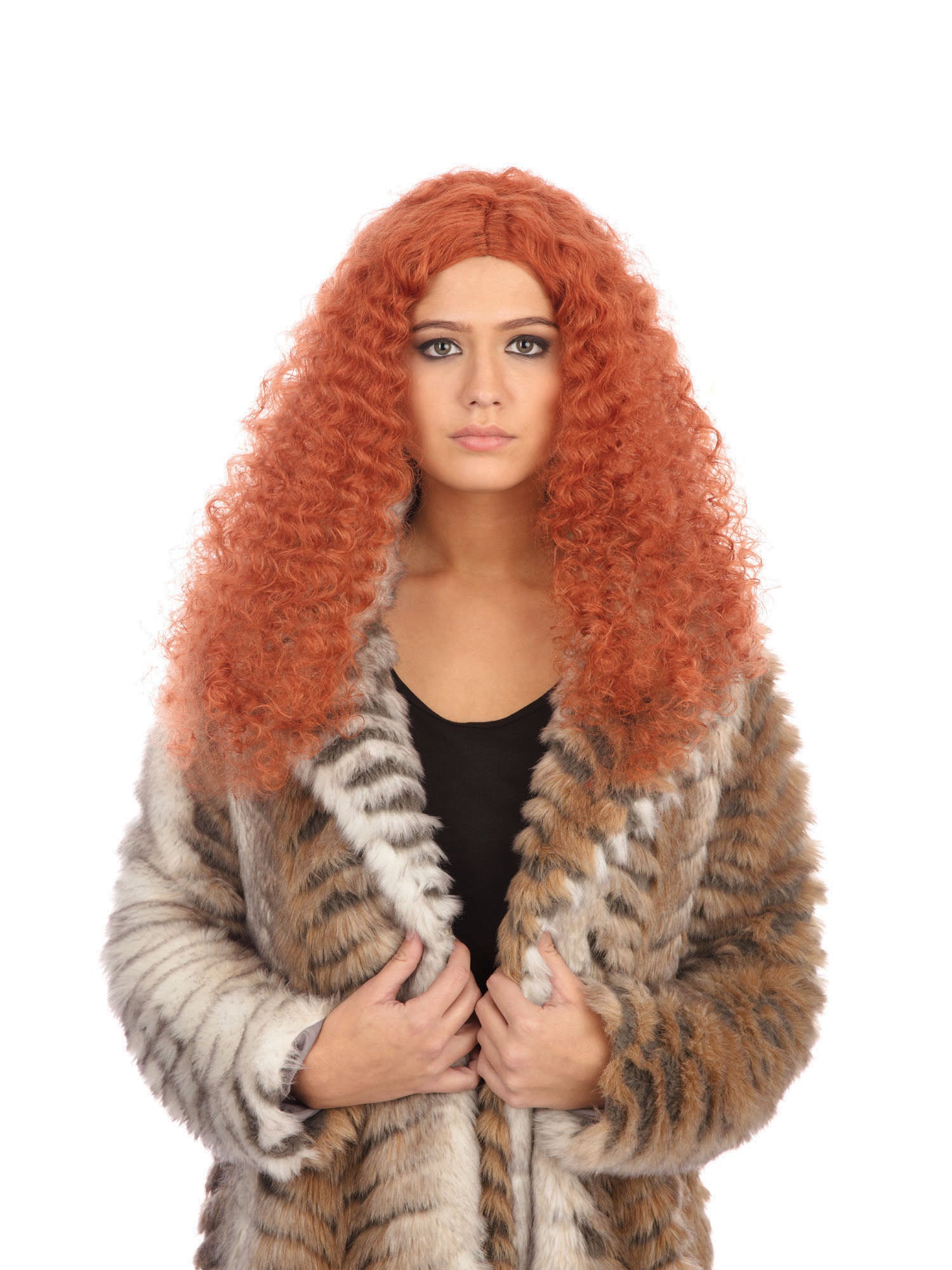 Rubies Long Auburn Frizzy Perücke für Erwachsene