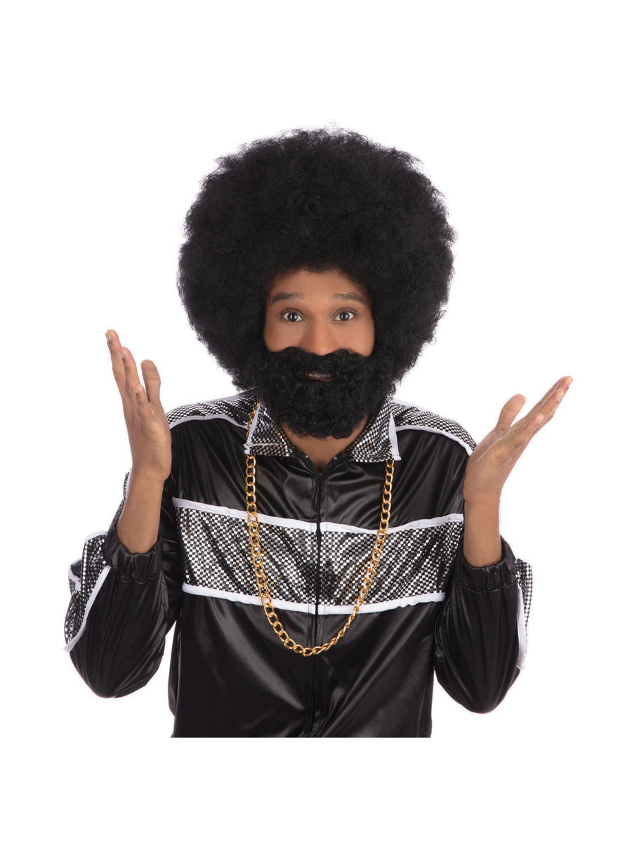 Rubies Afro-Perücke mit Gesichtsbehaarung BW749 – Produktansicht