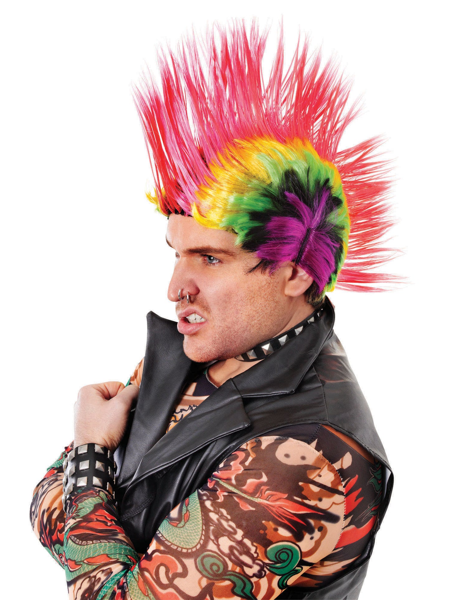 Rubies Mohican Perücke Multi Colour für Erwachsene