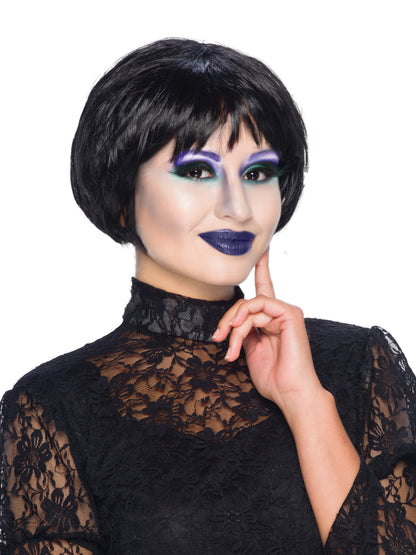 Rubies Seduction Black schwarze Perücke für Unisex – Seitenansicht