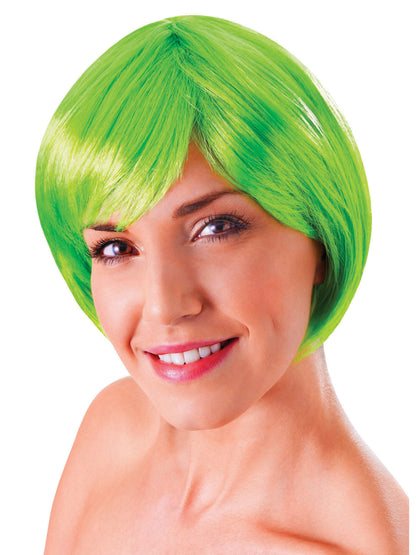 Rubies Flirty Flick Wig. Neon Green Perücke für Unisex