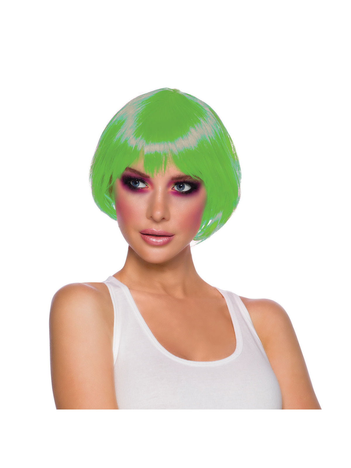 Rubies Flirty Flick Wig. Neon Green Perücke für Unisex