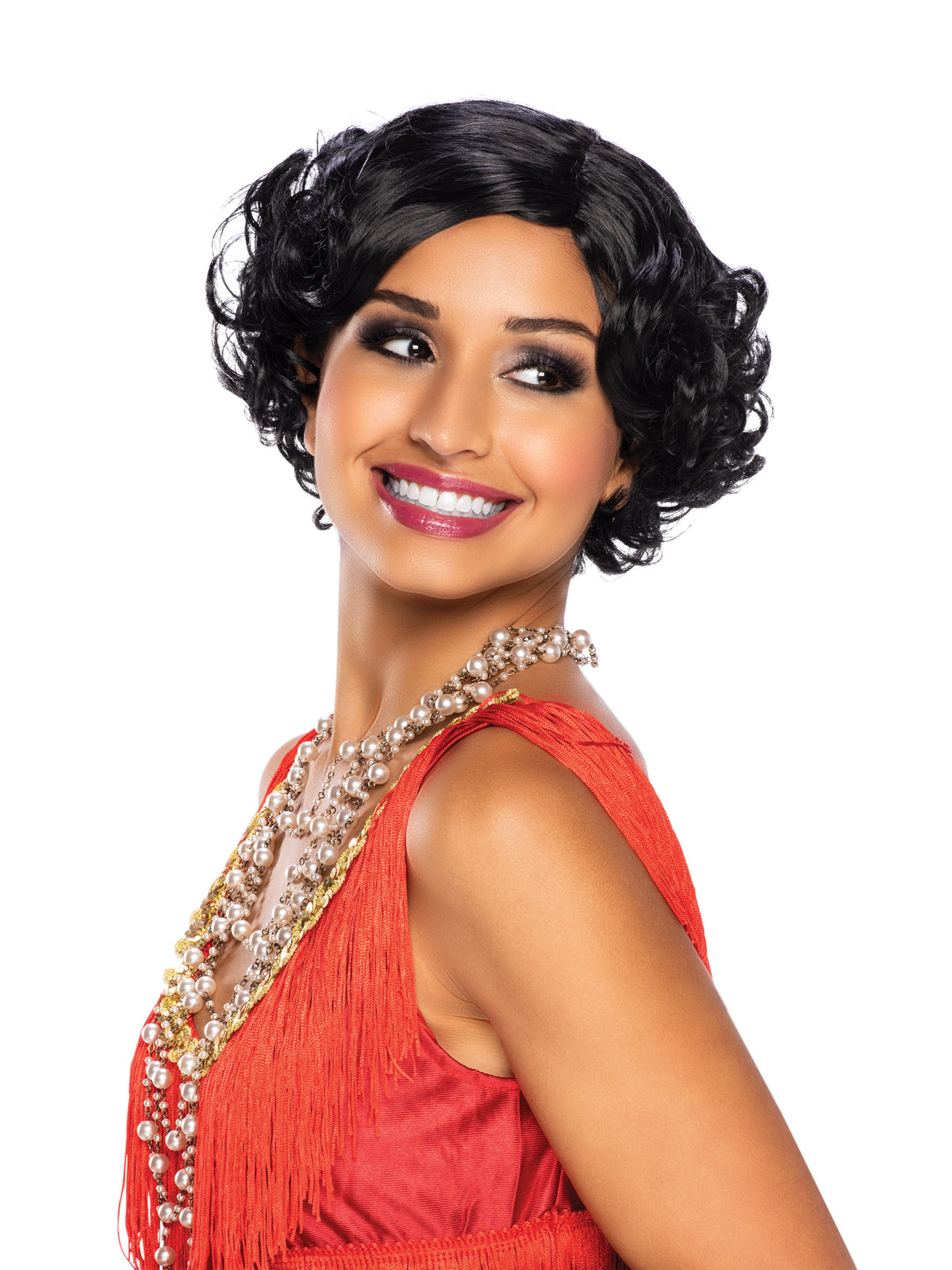 Rubies 1920s Classic Wig Black schwarze Perücke im Stil der 1920er-Jahre – Produktansicht