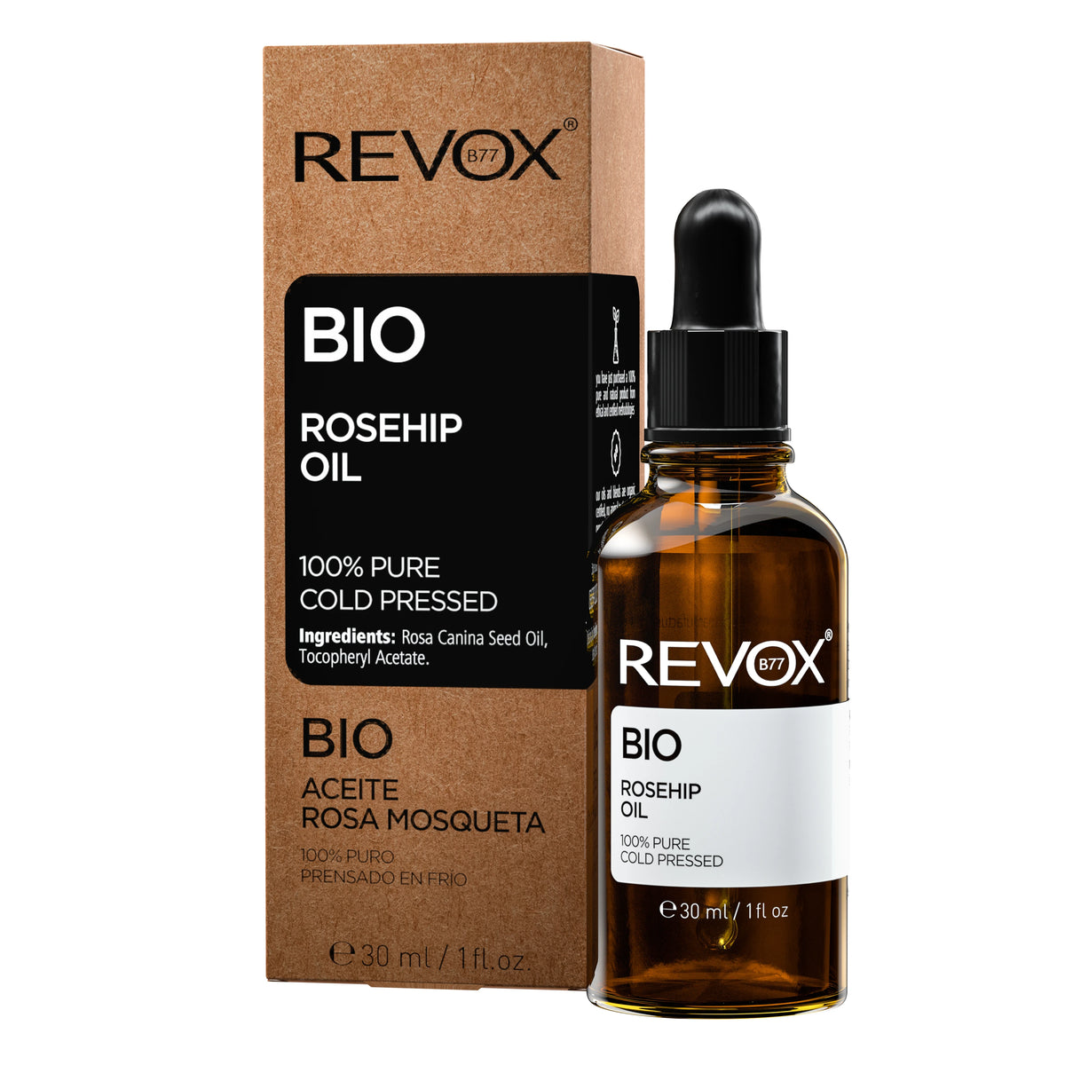 REVOX REVOX Bio Rosehip Oil 100 30 ml Naturkosmetik Gesichtsöl Hagebuttenöl