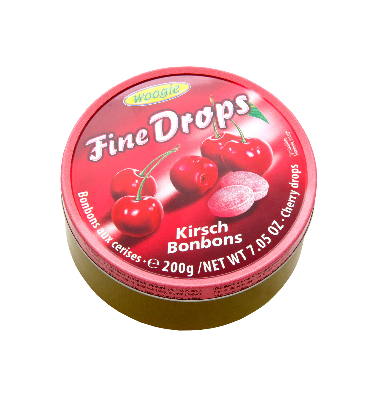 Woogie Bonbons mit Kirschgeschmack 200g in der "Autofahrer-Dose"