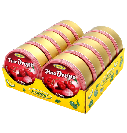 Woogie Kirsch Bonbons 200 g in praktischer Autofahrer-Dose