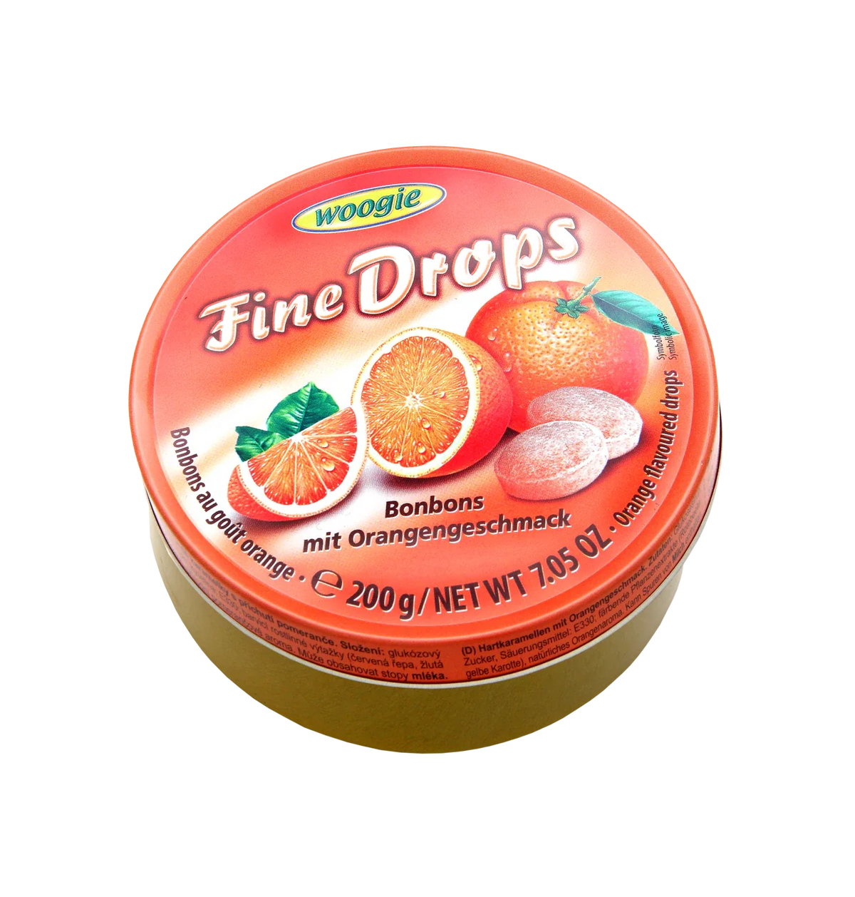 Woogie Bonbons mit Orangengeschmack 200 g – Produktansicht