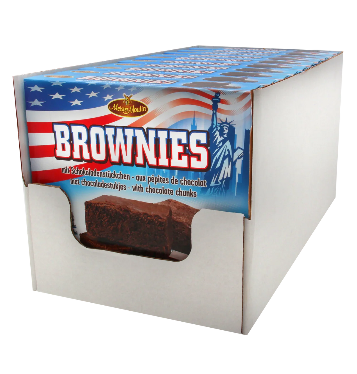 Meister Moulin Brownies 240 g - 8 Stück Saftige Brownies mit Schokoladenstückchen MHD:08/2026