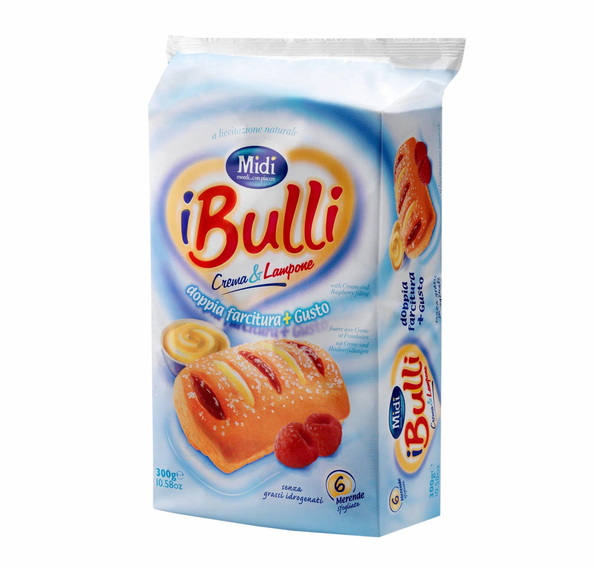 Midi Bulli Merende Himbeere & Creme Blätterteig-Snack 6x50g MHD 01.08.26