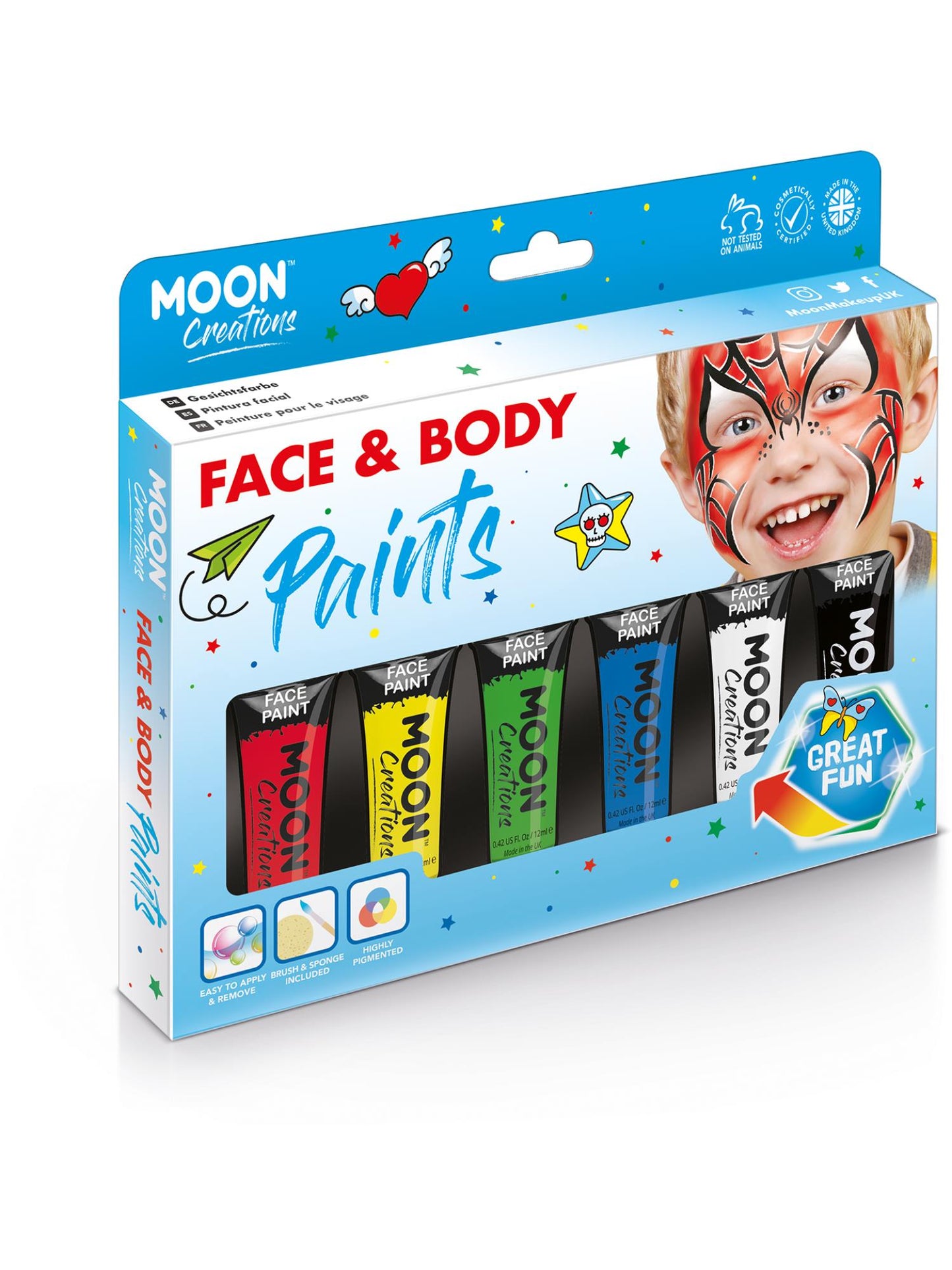 Smiffys Moon Creations Face & Body Paint, Assorted CD für Unisex
