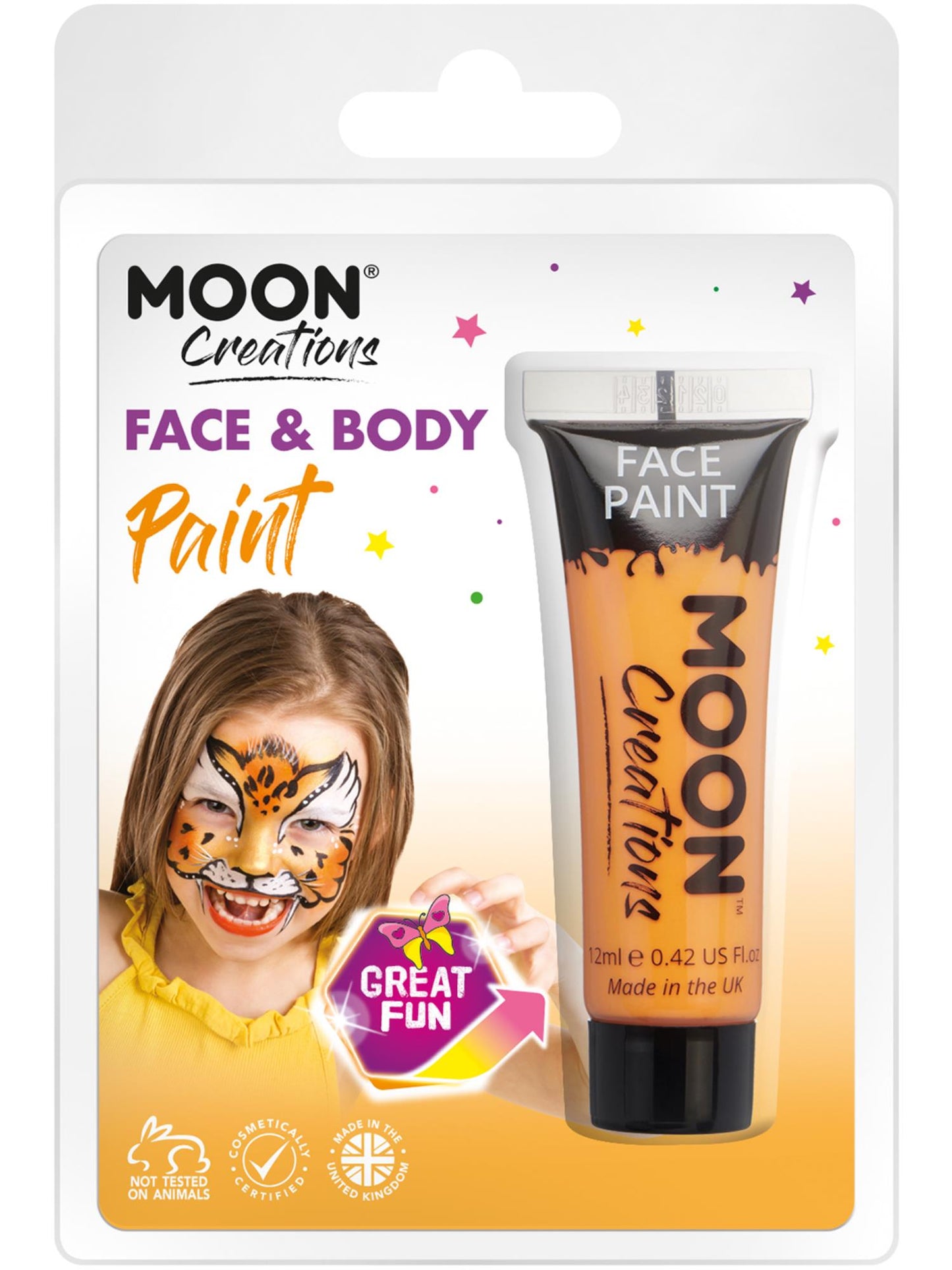 Smiffys Moon Creations Face & Body Paint, Orange CD für Unisex