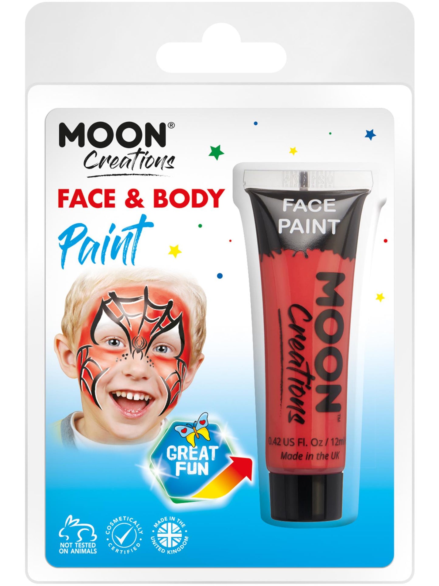 Smiffys Moon Creations Face & Body Paint Rot 12 ml