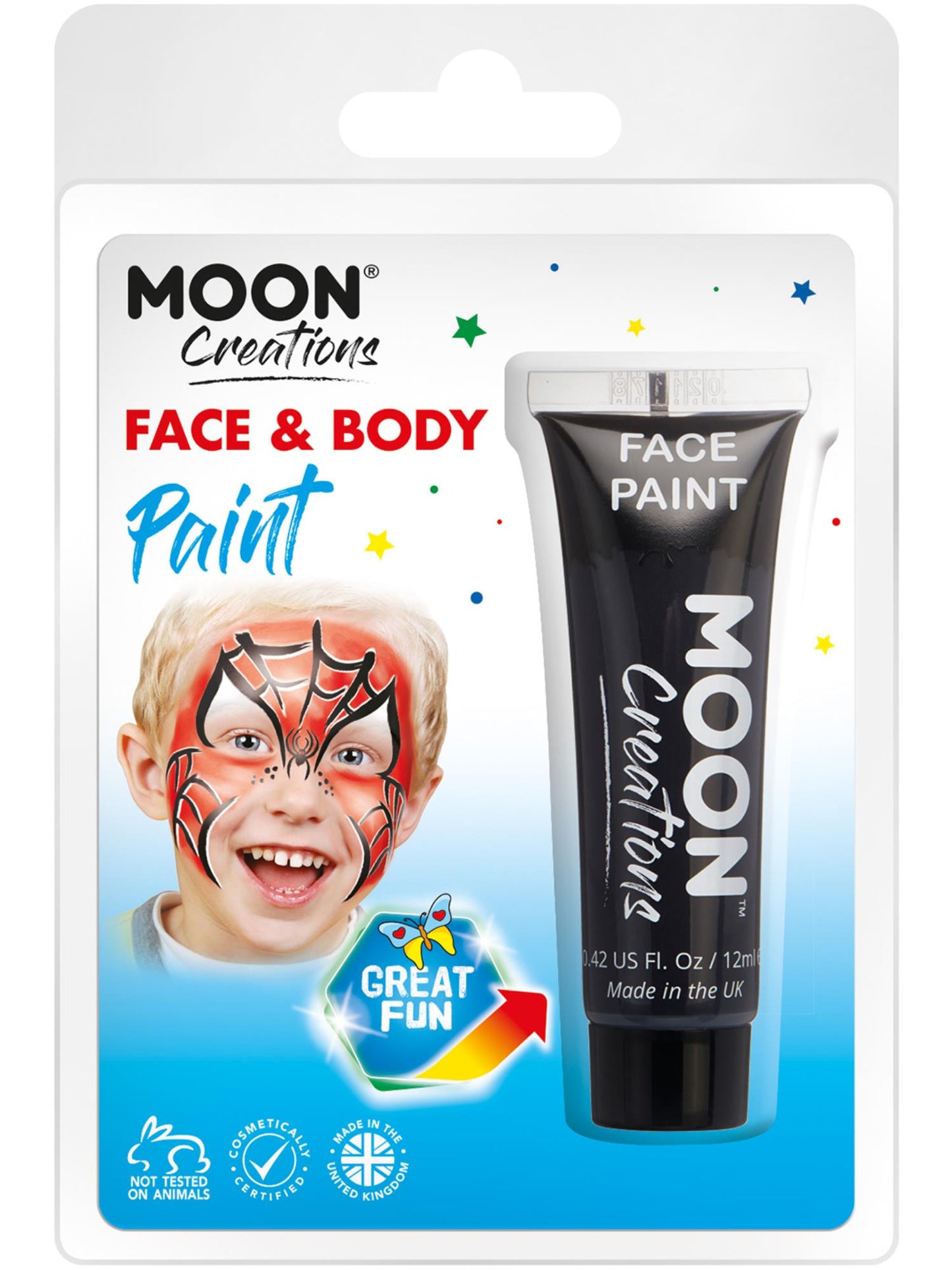 Smiffys Moon Creations Face & Body Paint, Black CD für Unisex