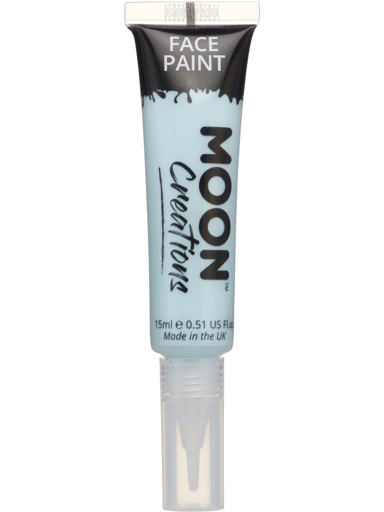 Smiffys Moon Creations Face & Body Paint Light Blue 15 ml mit Brush Applicator