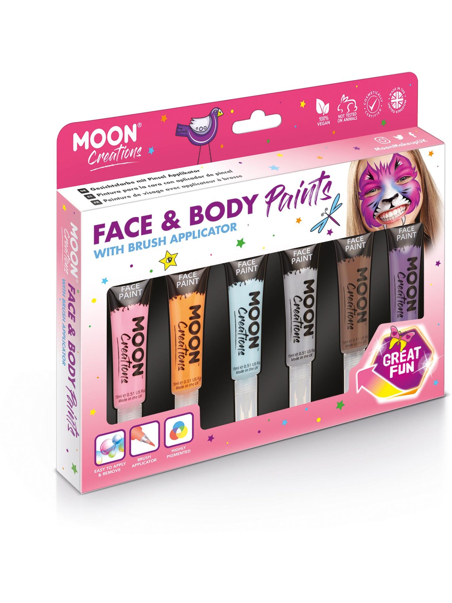 Smiffys Moon Creations Face & Body Paints, Assorted CD für Unisex