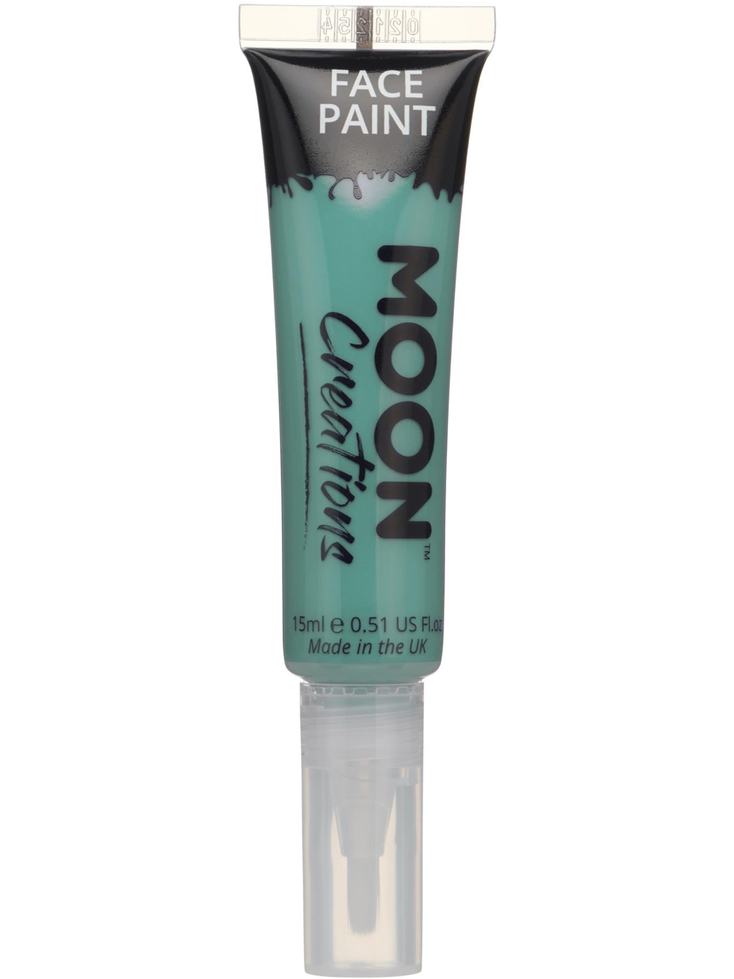 Smiffys Moon Creations Face & Body Paint Turquoise 15 ml mit Pinsel-Applikator