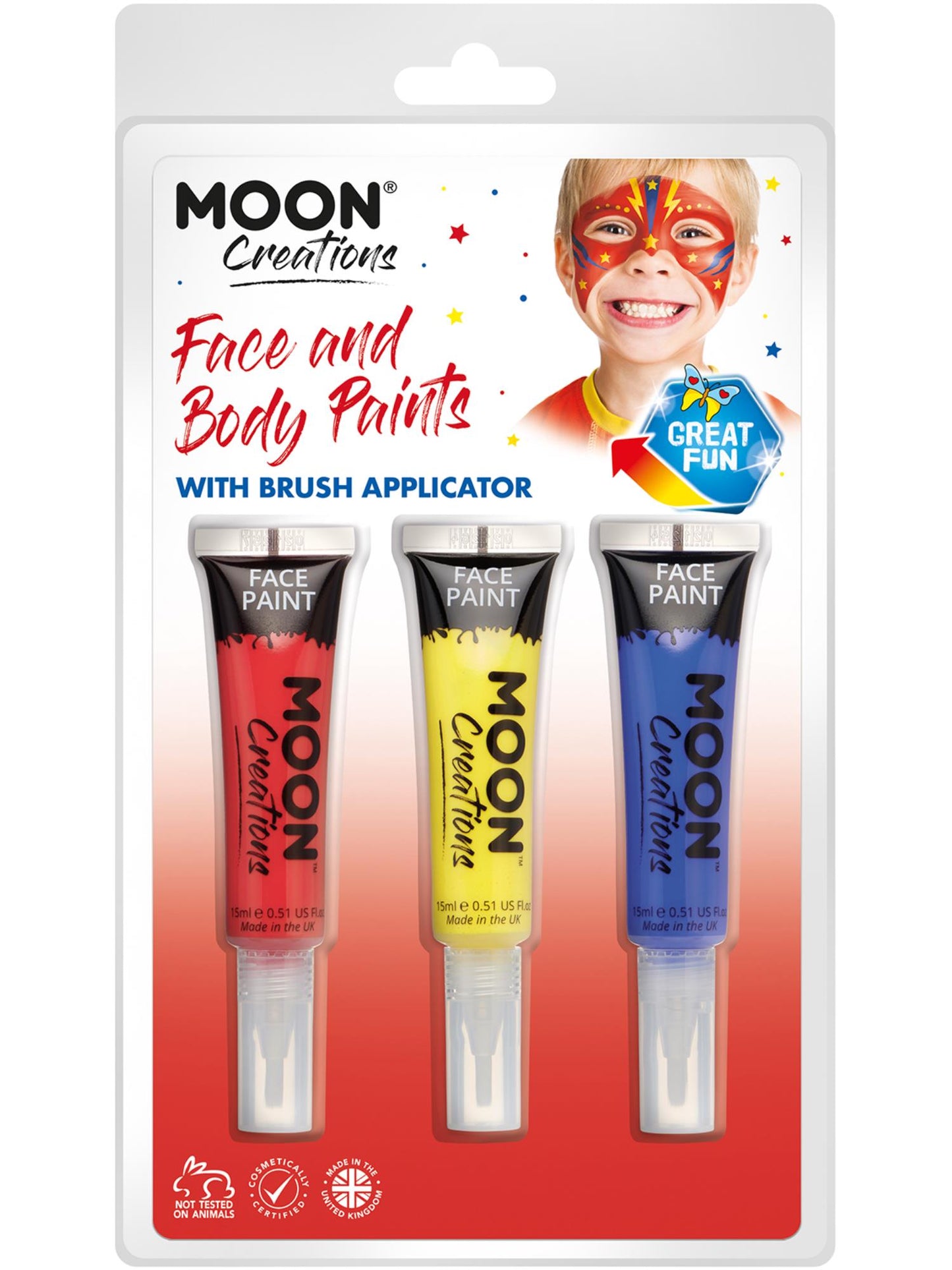 Smiffys Moon Creations Face & Body Paints and Brush, CD für Unisex