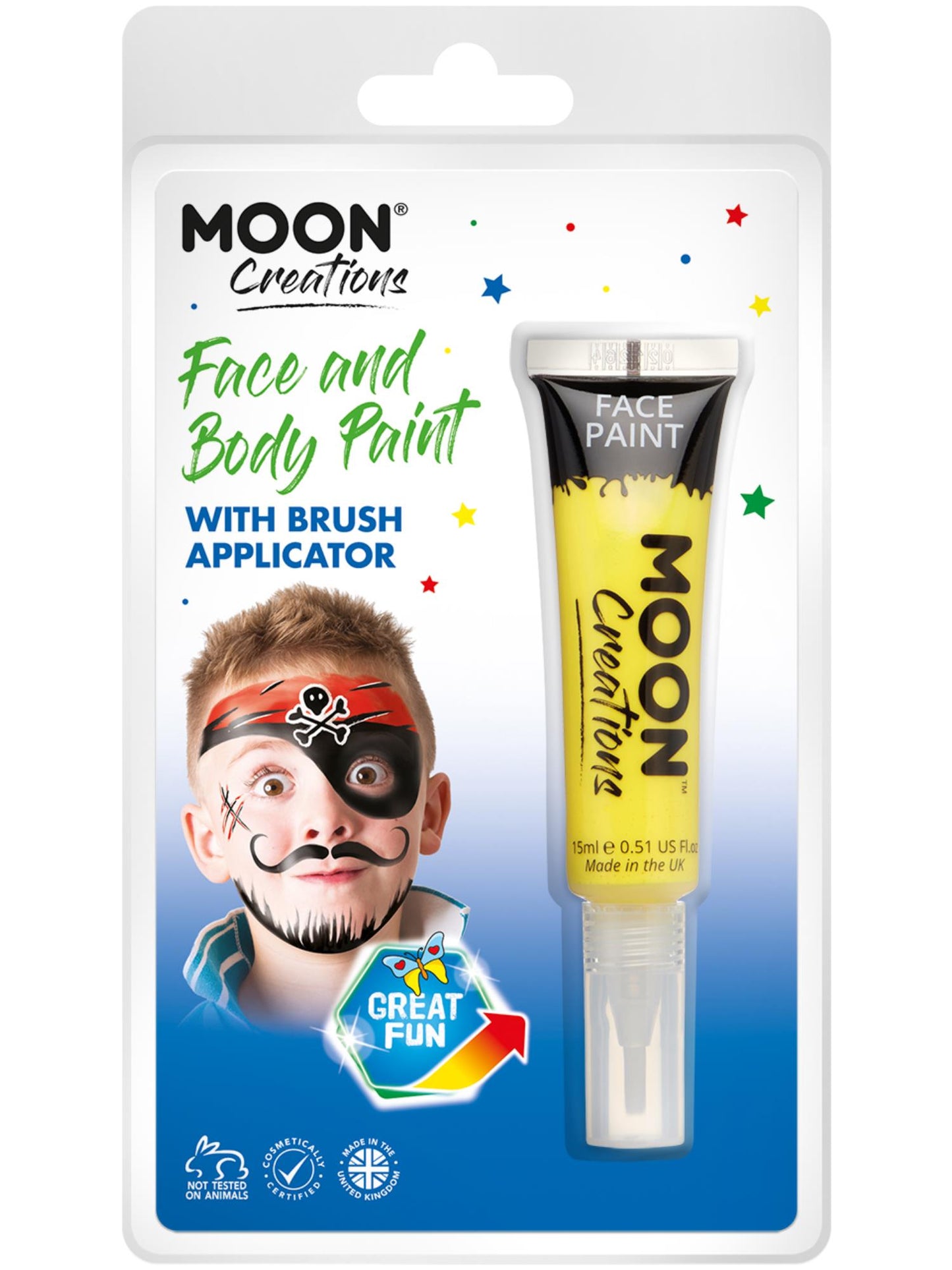 Smiffys Moon Creations Face & Body Paints, Yellow CD für Unisex