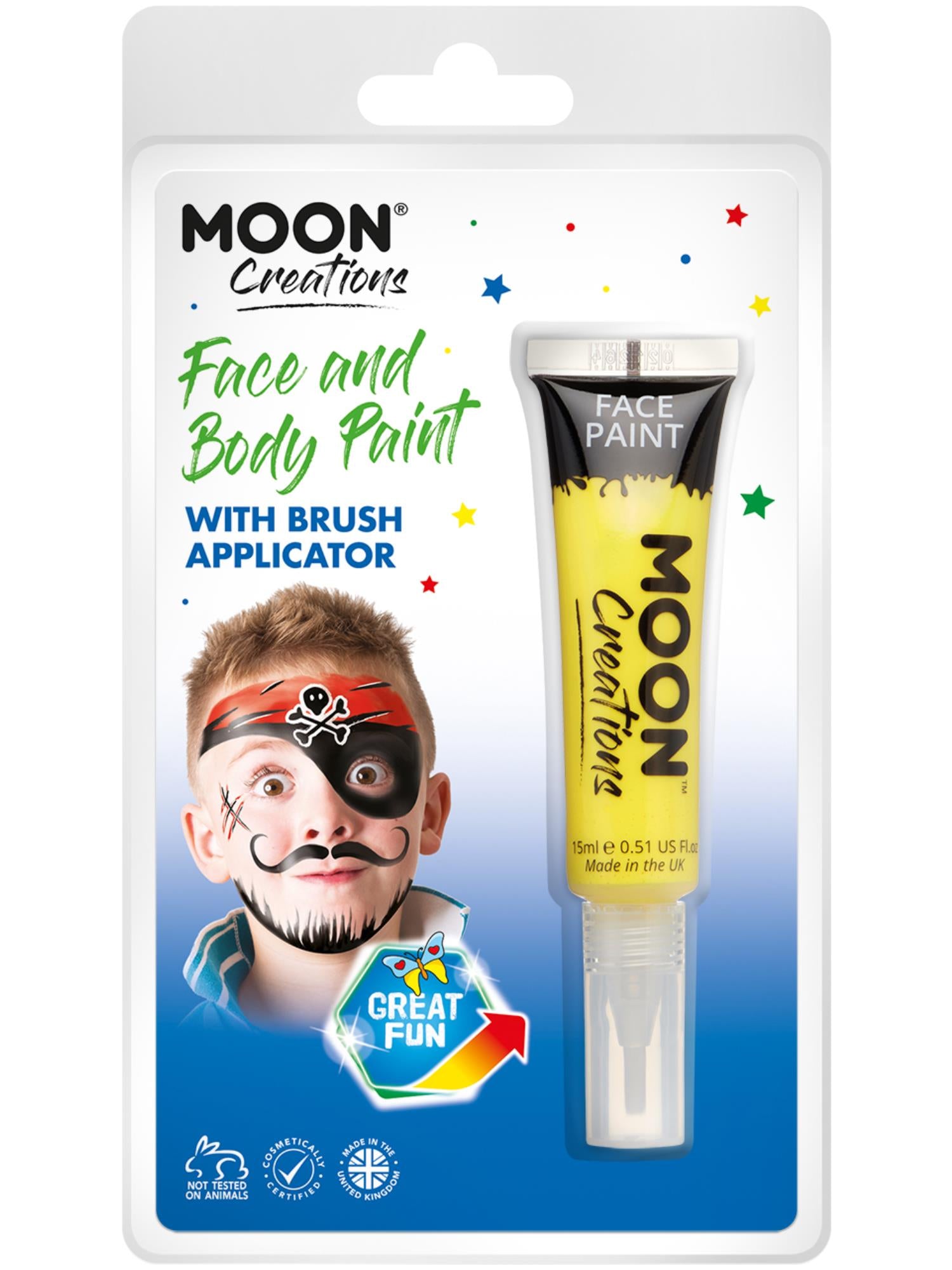 Smiffys Moon Creations Face & Body Paints, Yellow CD für Unisex