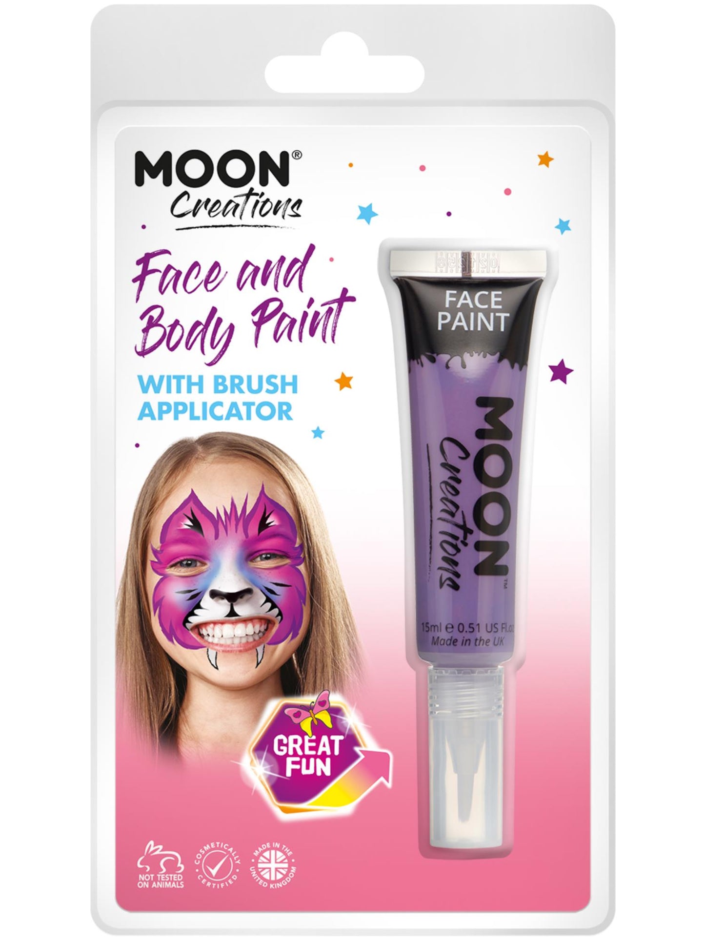 Smiffys Moon Creations Face & Body Paint Purple lila Gesichts- und Körperfarbe 15 ml