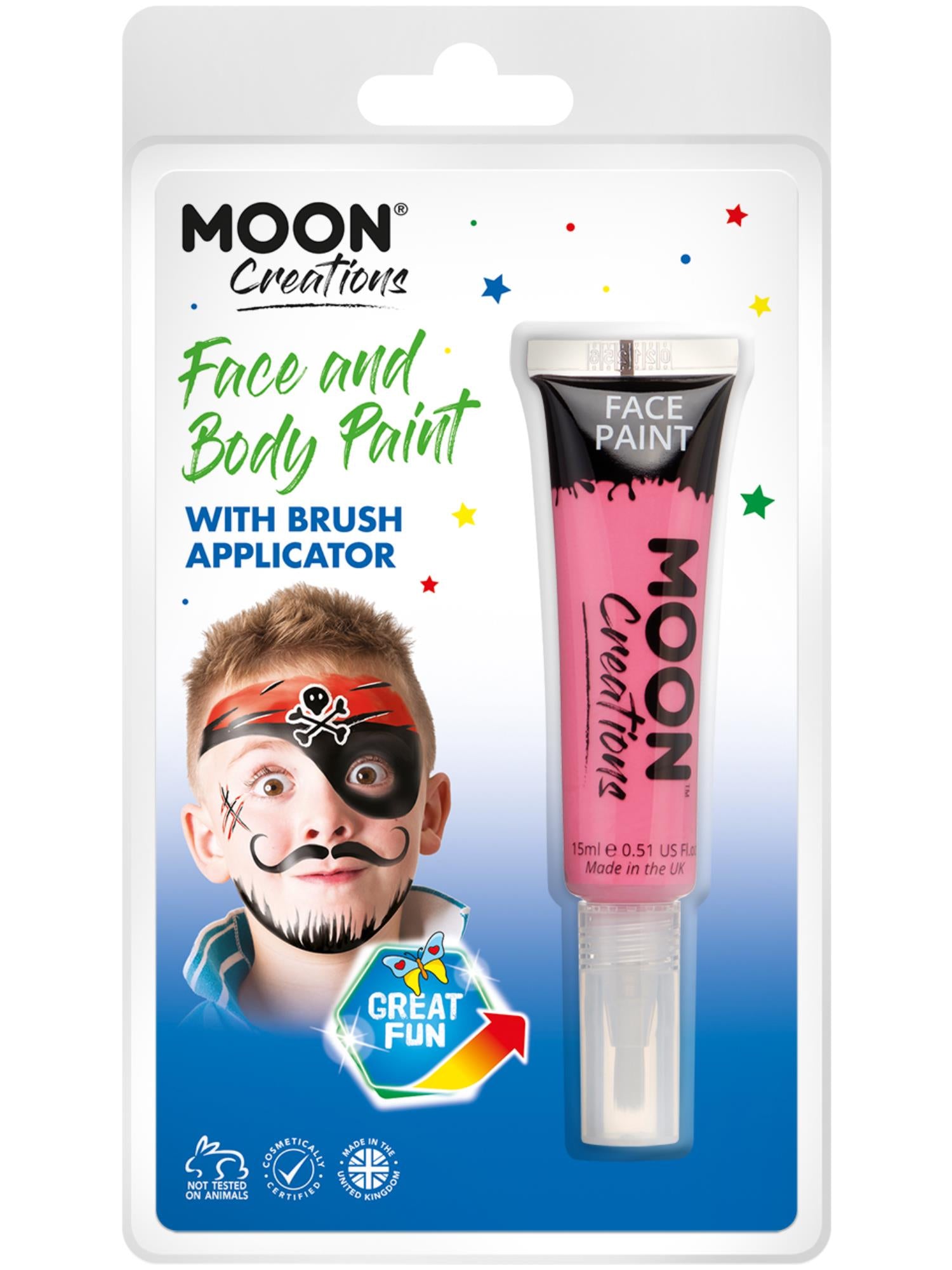Smiffys Moon Creations Face & Body Paint Hot Pink 15 ml