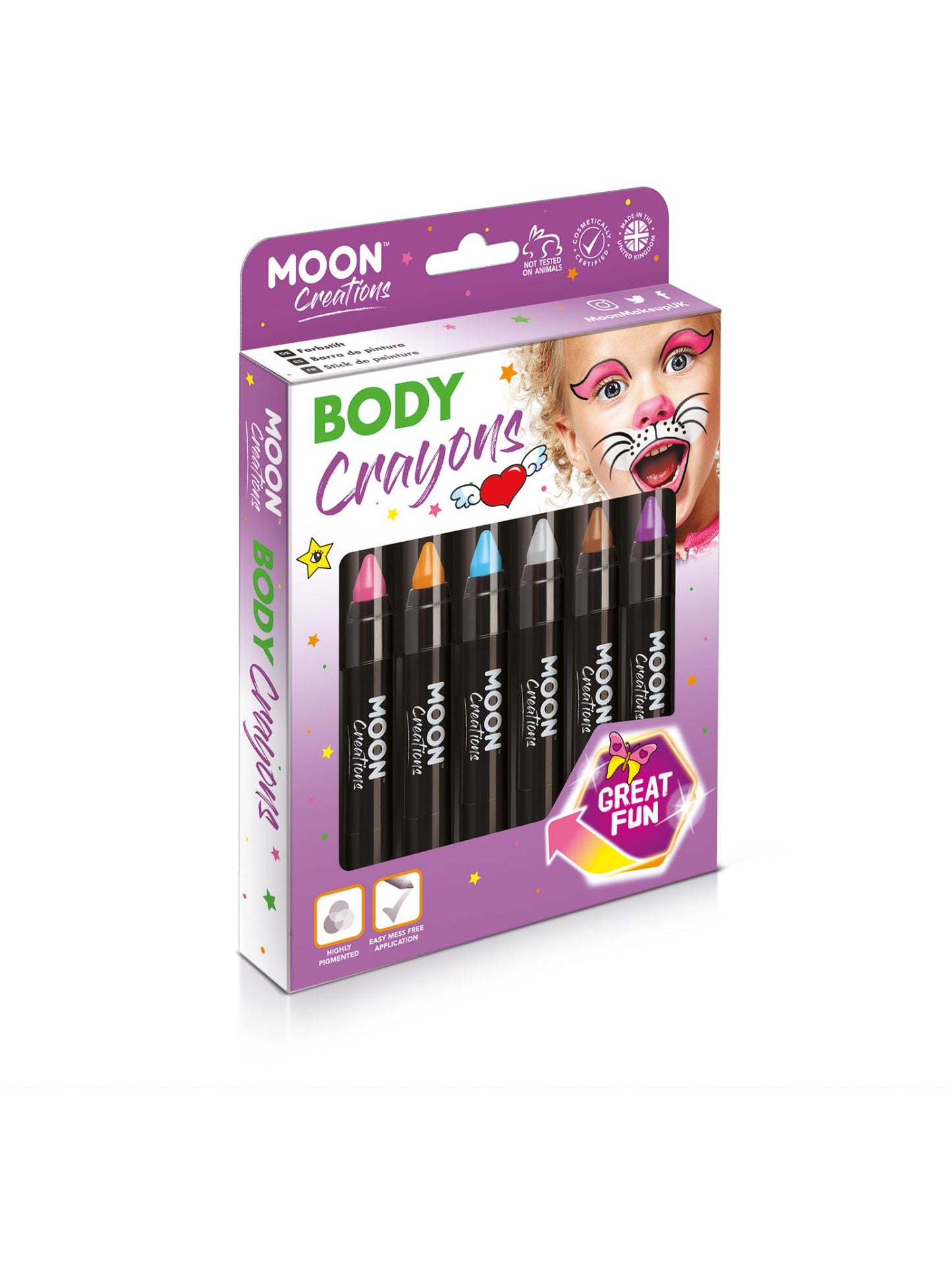 Smiffys Moon Creations Body Crayons, Assorted CD für Unisex