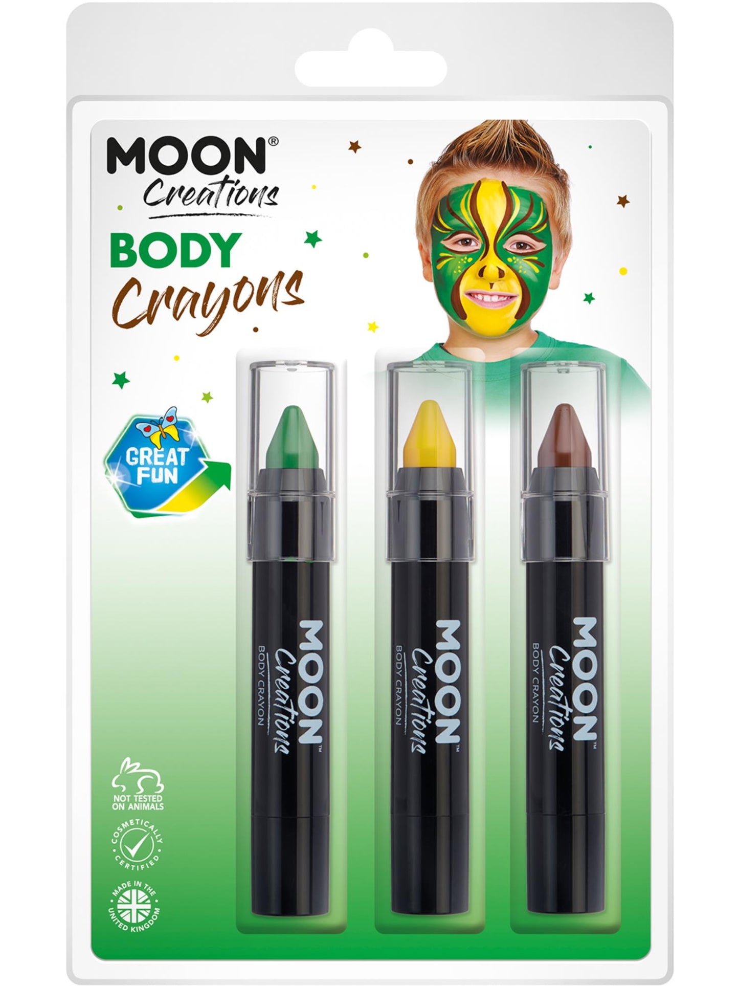 Smiffys Moon Creations Body Crayons, CD für Unisex