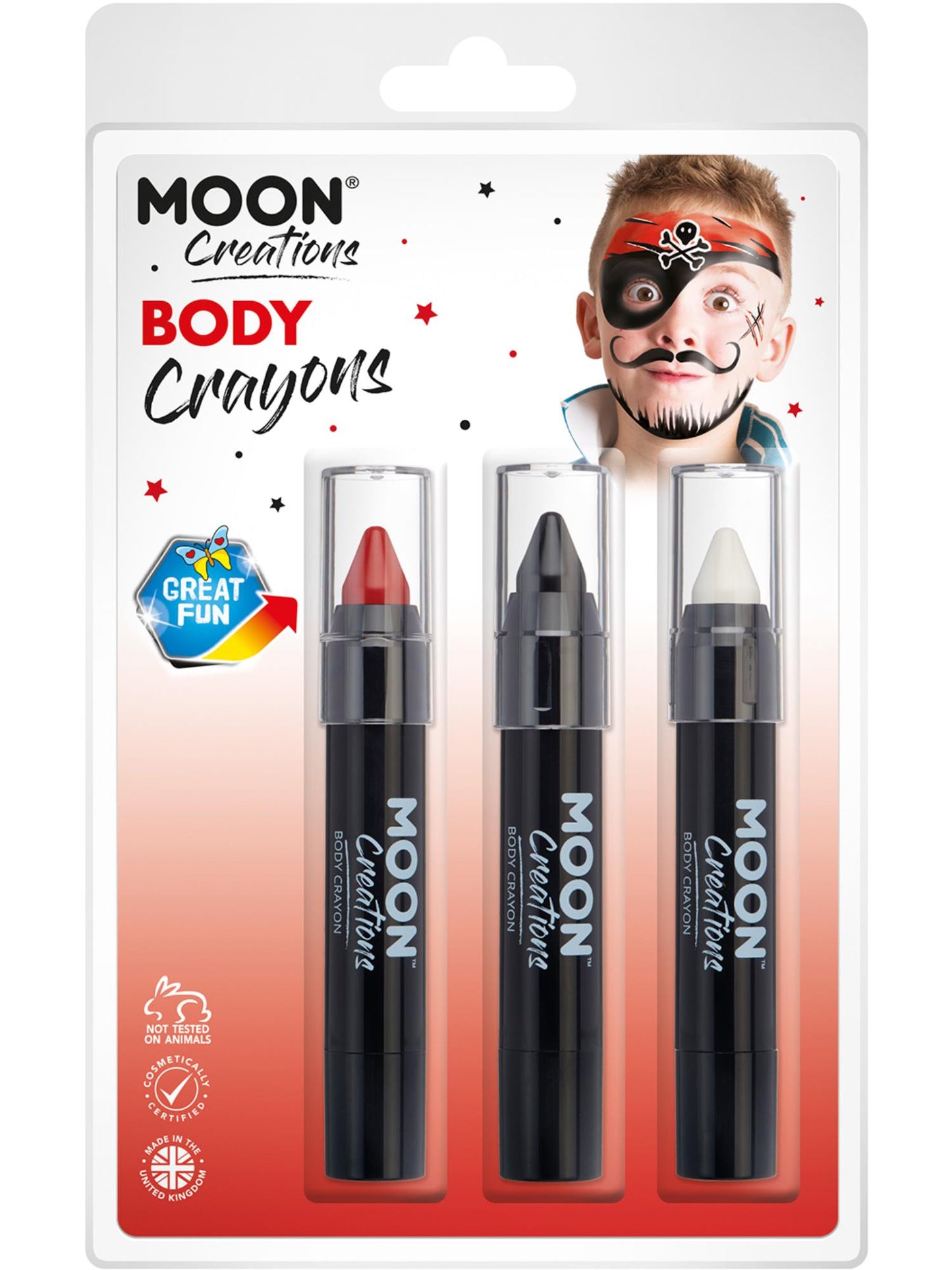 Smiffys Moon Creations Body Crayons, CD für Unisex