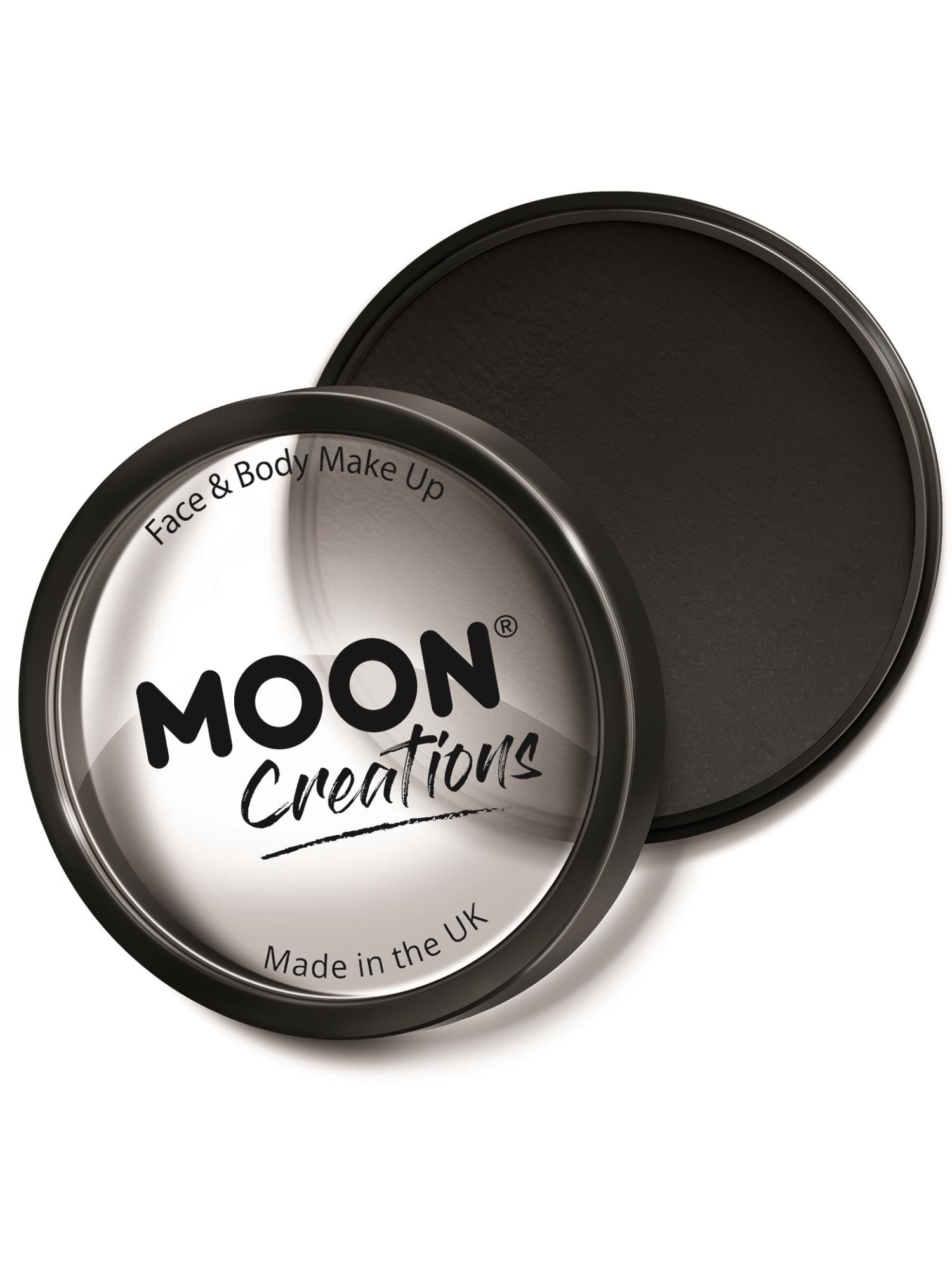 Smiffys Moon Creations Pro Face Paint Cake Pot Black schwarze Gesichtsschminke 36 g