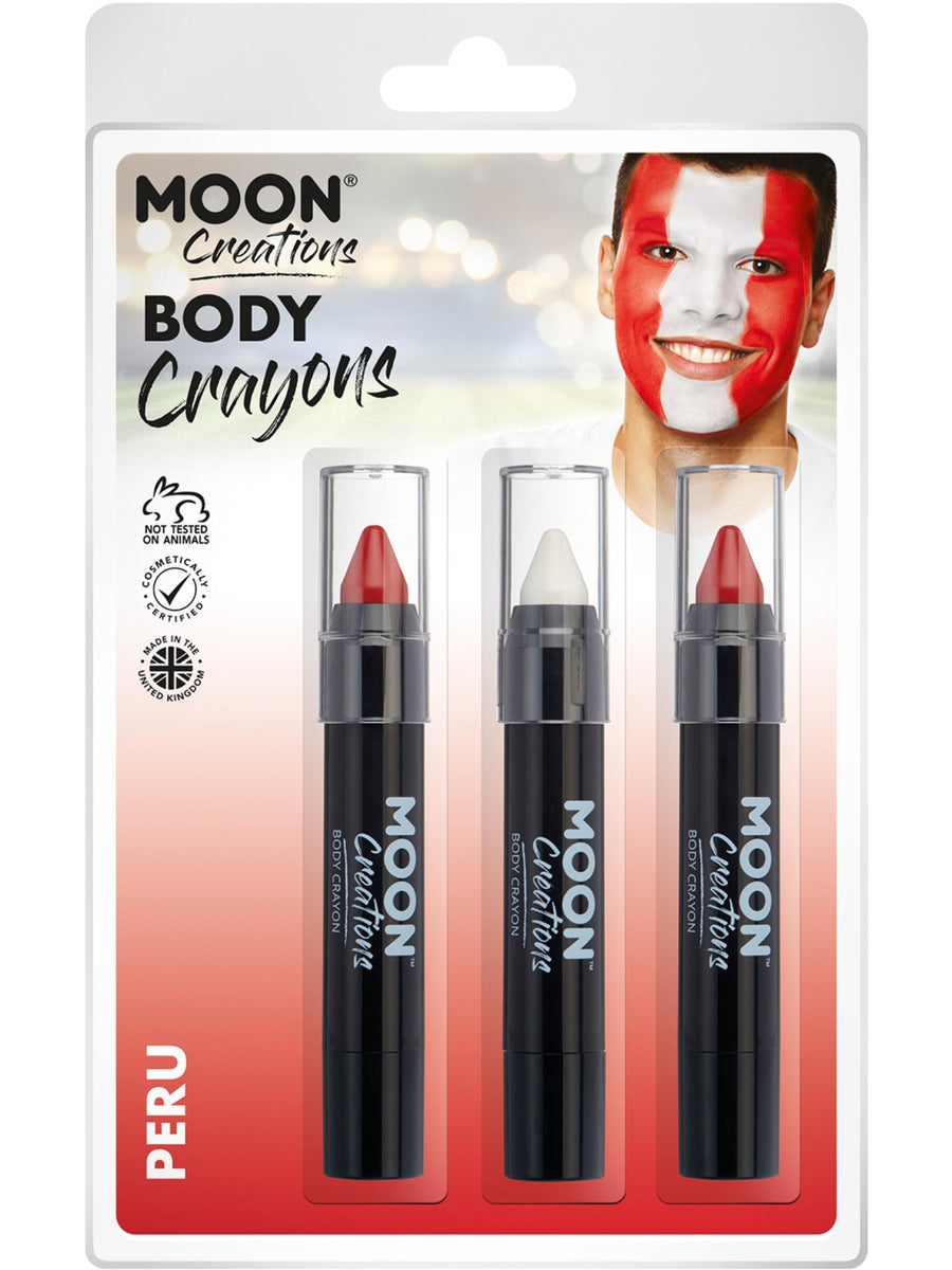 Smiffys Moon Creations Body Crayons Körperfarbe 3 Farben