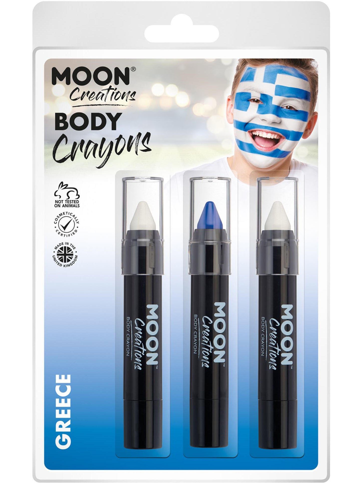 Smiffys Moon Creations Body Crayons Körperfarbe Weiss und Dunkelblau