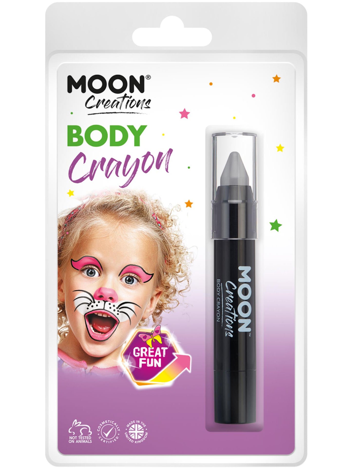 Smiffys Moon Creations Body Crayons Grey graue Körpermalstifte für Erwachsene
