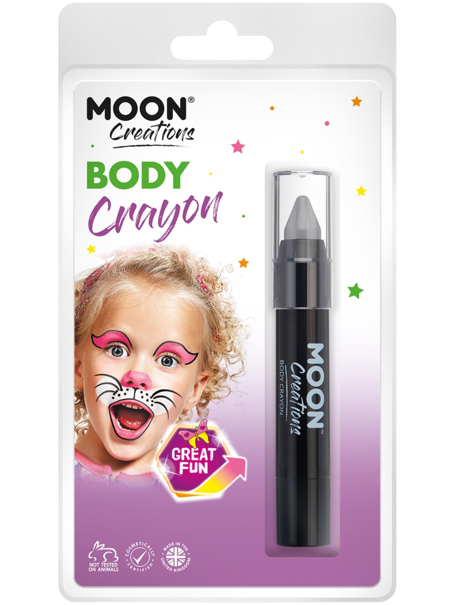 Smiffys Moon Creations Body Crayons Grey graue Körpermalstifte für Erwachsene