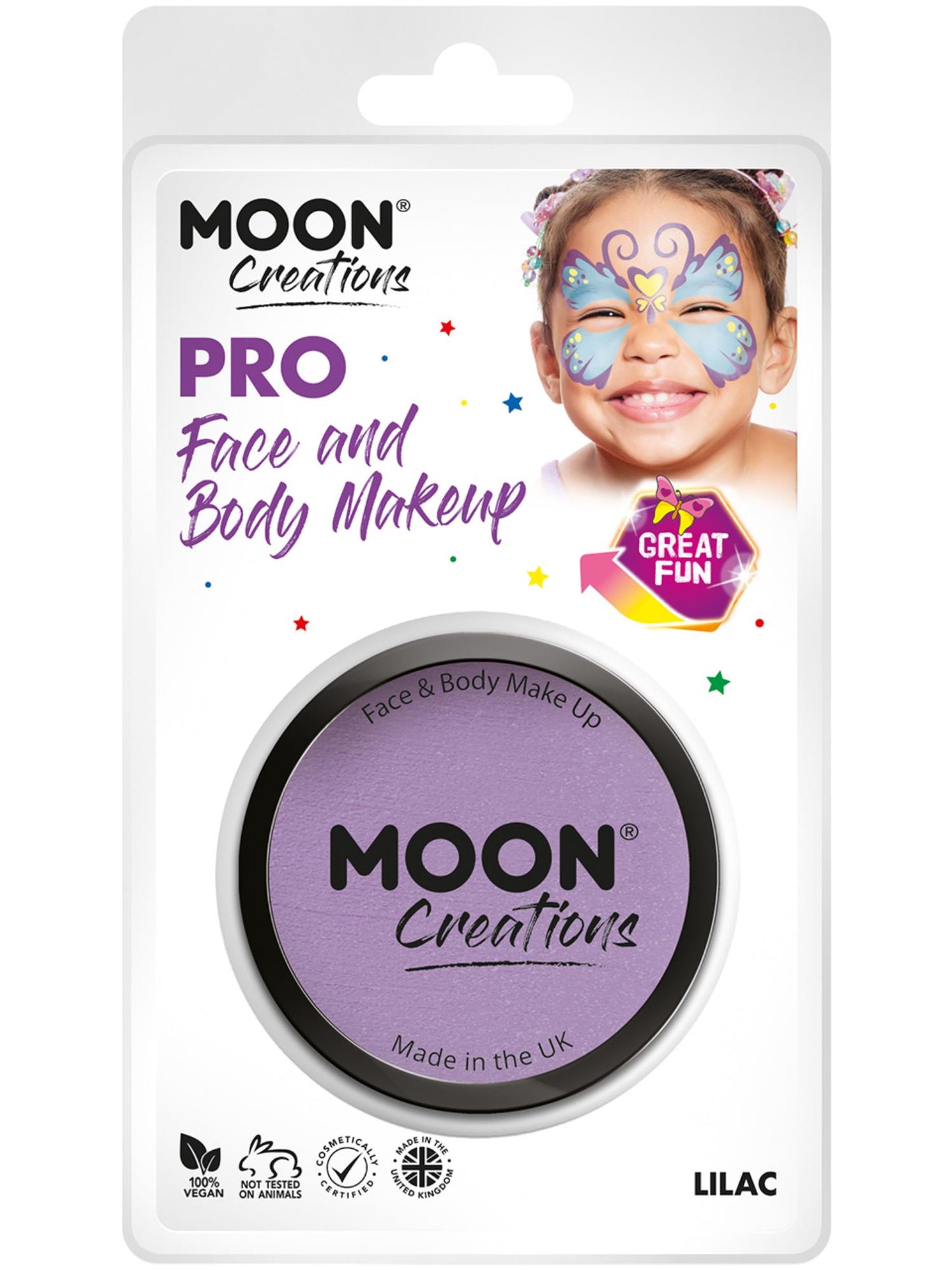 Smiffys Moon Creations Pro Face Paint Cake Pot, Lilac CD für Unisex